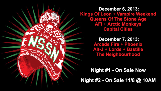 Live-105-Not-So-Silent-Night-2013-NSSN-Kings-of-Leon-Phoenix-Lorde-Vampire-Weekend-Arctic-Monkeys-Arcade-Fire-Portal