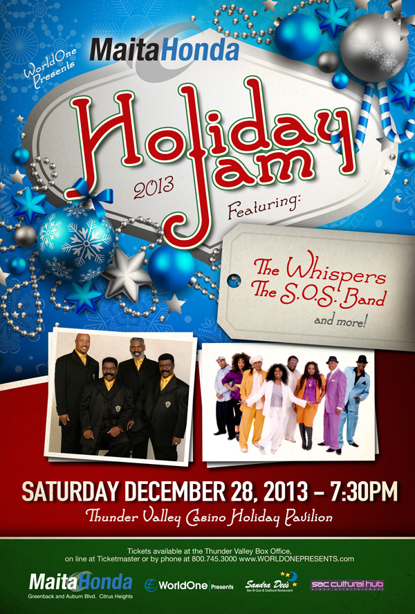 World One Presents Holiday Jam 2013 The Whispers The SOS Band Thunder Valley Casino Resort December 28 Concert