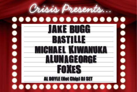 Crisis Presents December 2013 Concert Hammersmith London Jake Bugg Bastille Michael Kiwanuka AlunaGeorge Foxes Hot Chip Charity Portal