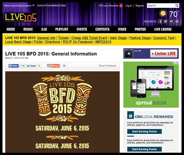 Live-105-21st-Annual-BFD-2015-Festival-Concert-Line-Up-Tickets-Information-CBS-Portal