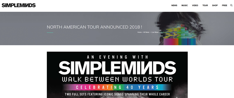 Simple Minds Official Website 